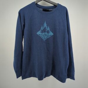 Marmot Sweater Men's Large Blue Trees Pullover Sweatshirt Crew Neck Outdoors